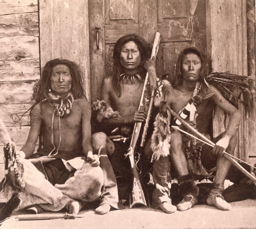 Spokane Indians, 1861 by English Photographer