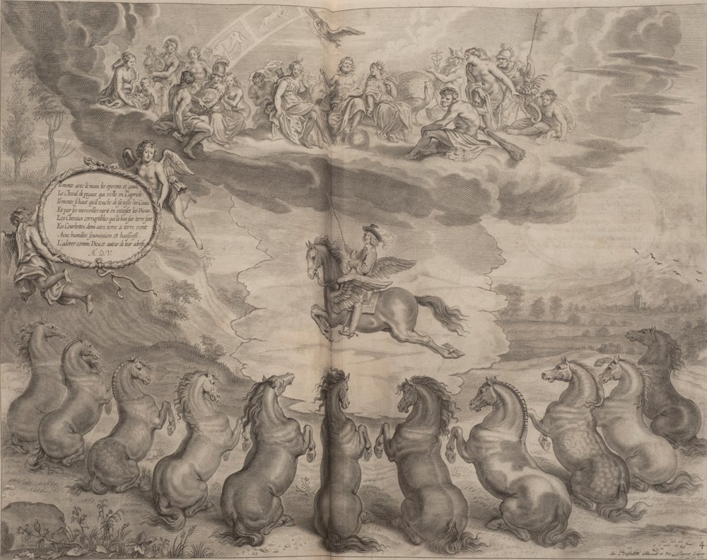 Illustration from A General System of Horsemanship, by William Cavendish, 1658 by English School