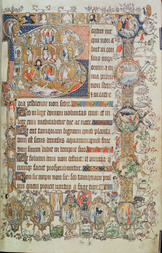 Historiated Initial 'B' with a Tree of Jesse and Nine Roundels (from ...