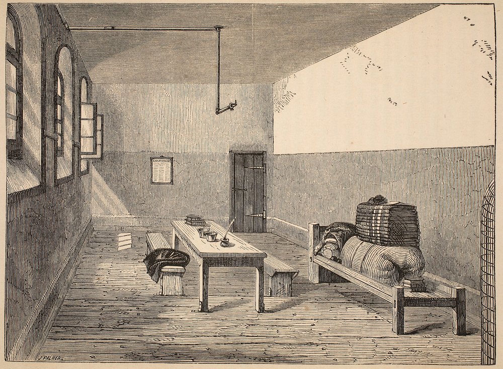 Condemned Cell, Newgate, illustration from The Criminal Prisons of ...