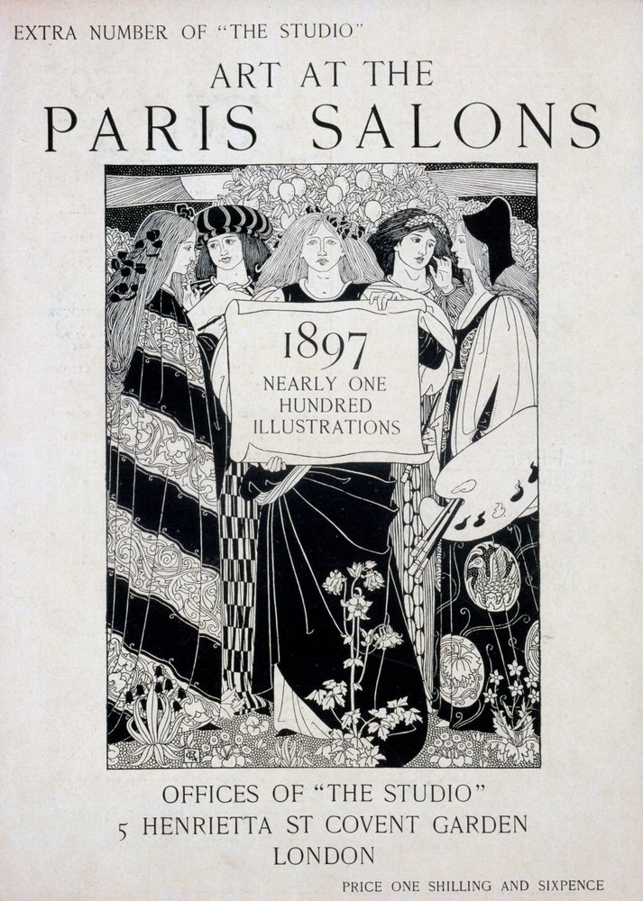Cover for Art at the Paris Salons, extra number of The Studio magazine, 1897 by English School