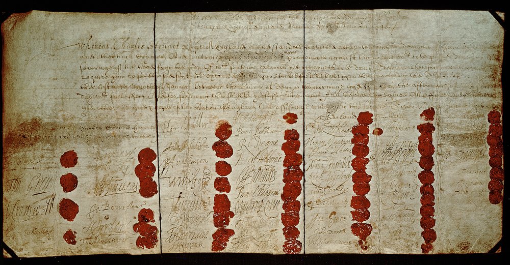 Death Warrant of Charles I, 29th January 1649 by English School