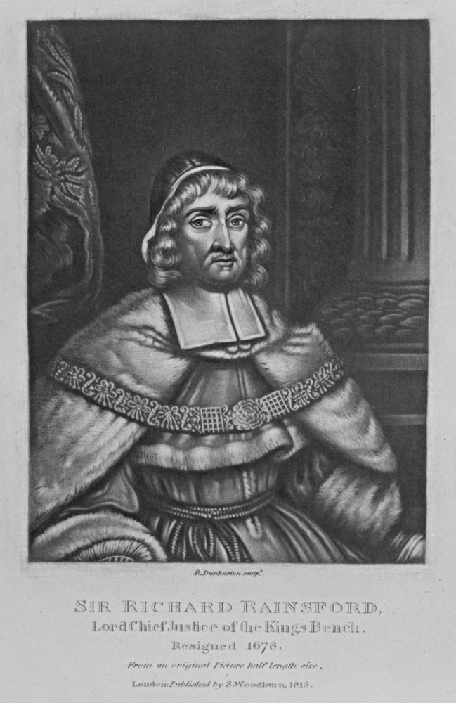 Portrait of Sir Richard Rainsford, from 'Characters Illustrious in ...