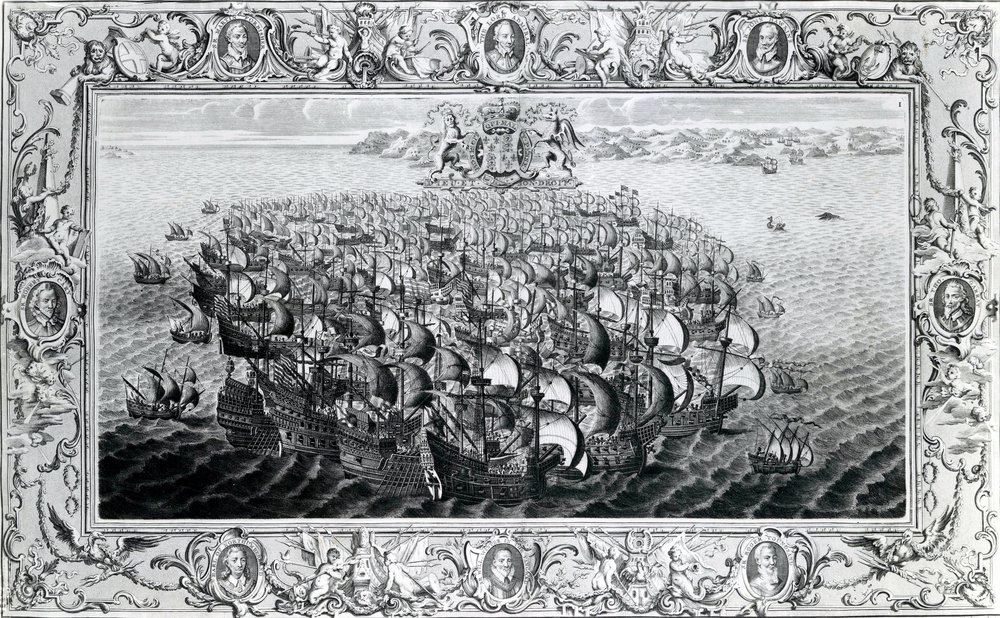 The Spanish Armada, published by John Pine by English School