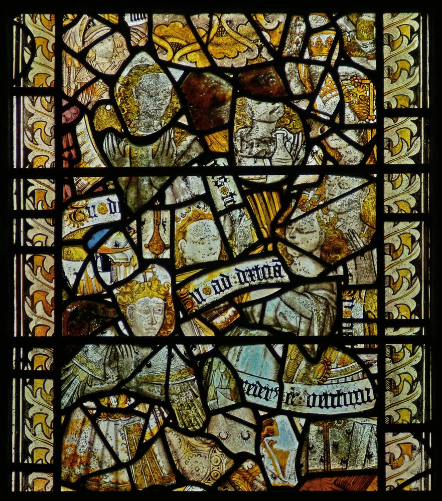Window made up of fragments by English School
