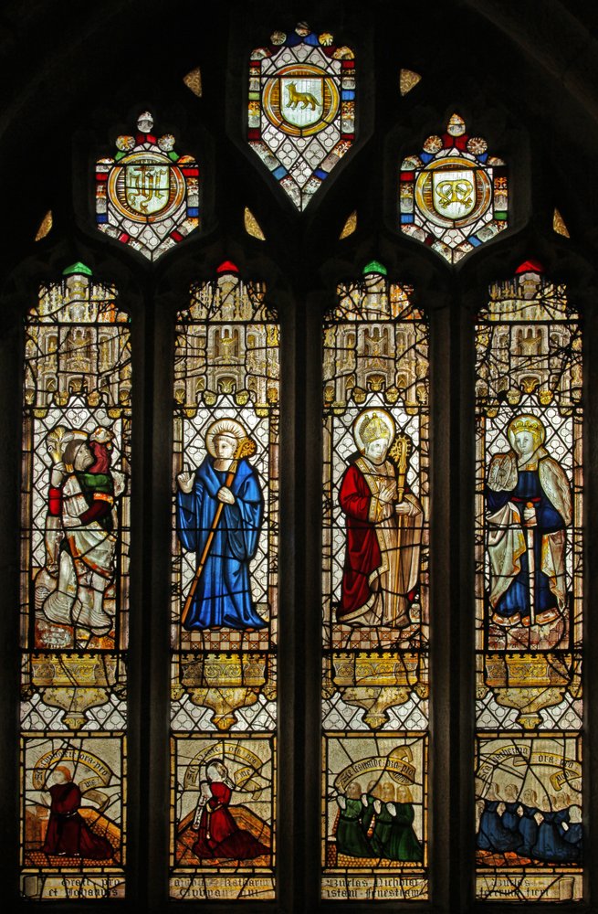 Window depicting Borase family by English School