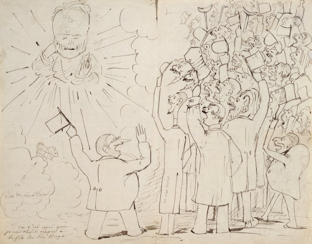 The Celebration for Old Hugo, Caricature of Victor Hugo from a Letter ...