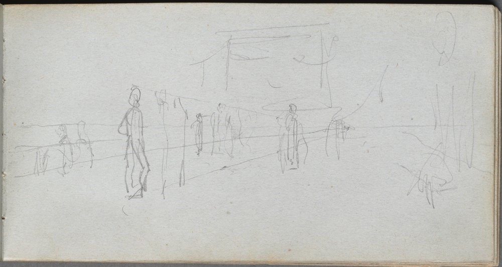 Sketchbook, page 40: Perspective Study by Ernest Meissonier