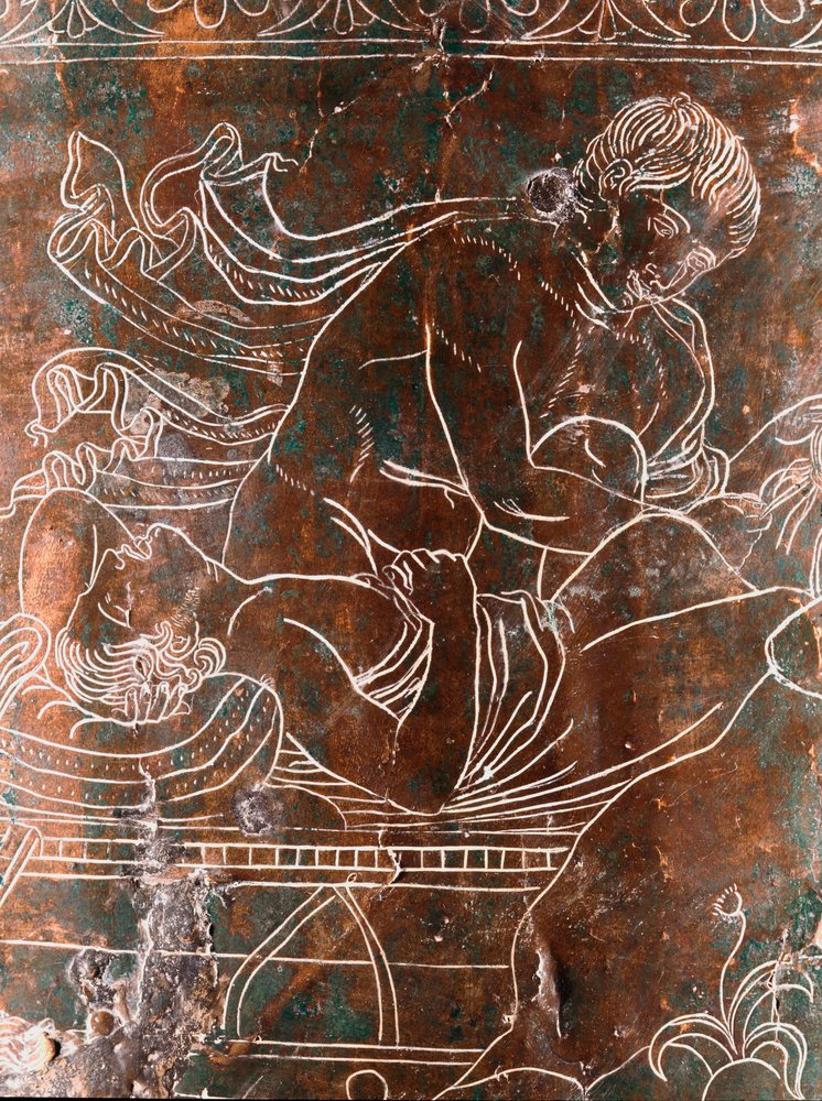 Etruscan Art: Detail of the Bronze Ficoroni Cistus Representing the ...