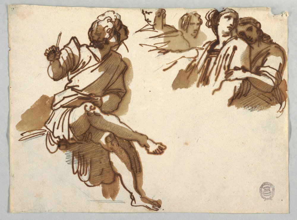 Five Figures from Parnassus by Raphael Sanzio