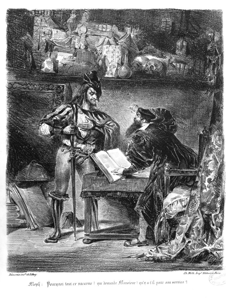 First Meeting between Faust and Mephistopheles: “Why all this Noise”, from Goethe