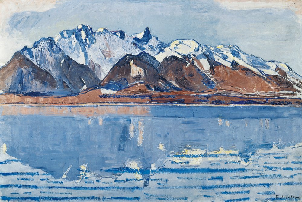 Lake Thun with Stockhorn Range by Ferdinand Hodler