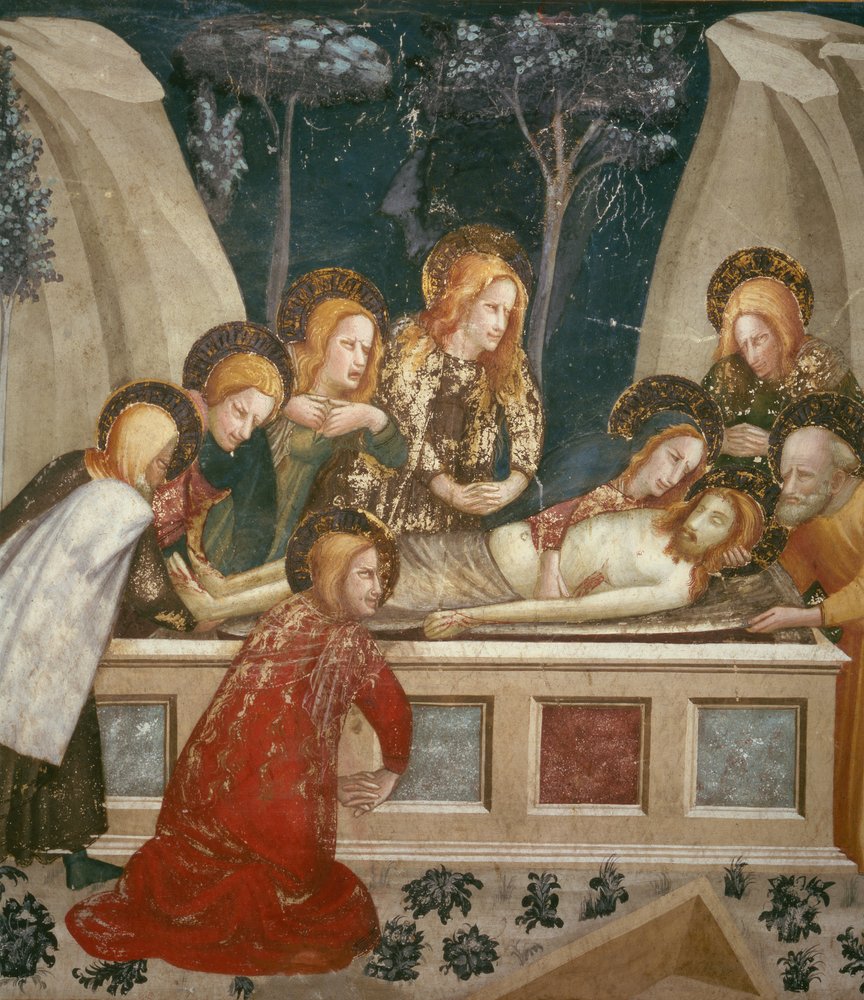 Jesus in the Tomb with the Apostles and His Mother by Ferrer Bassa