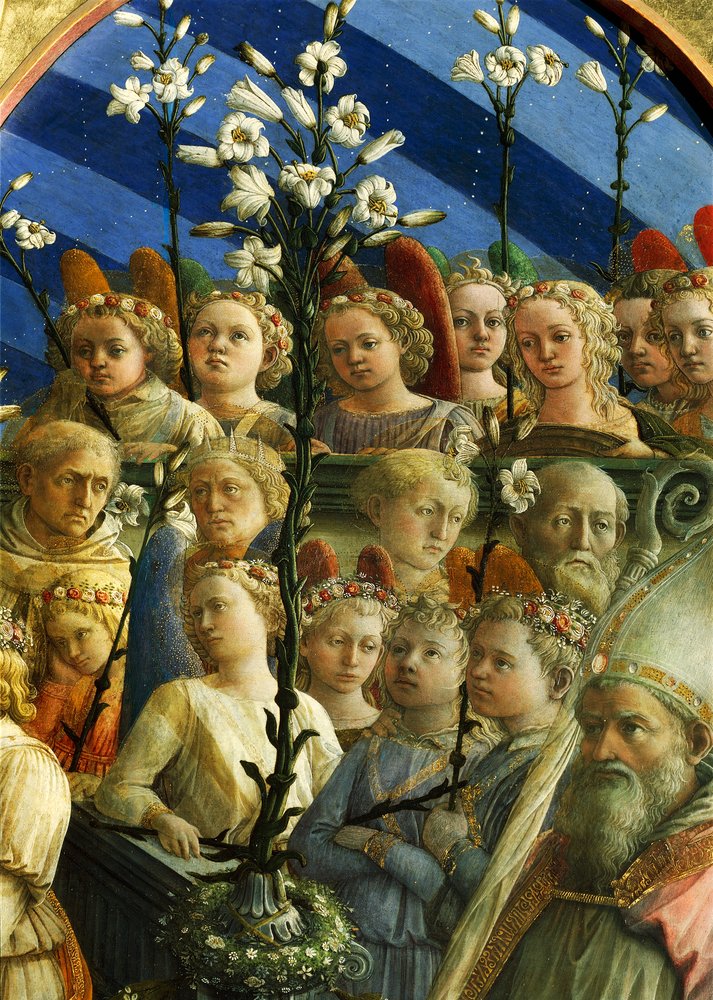 Maringhi Coronation (circa 1406-1469), 200x287 cm, detail by Filippo Lippi