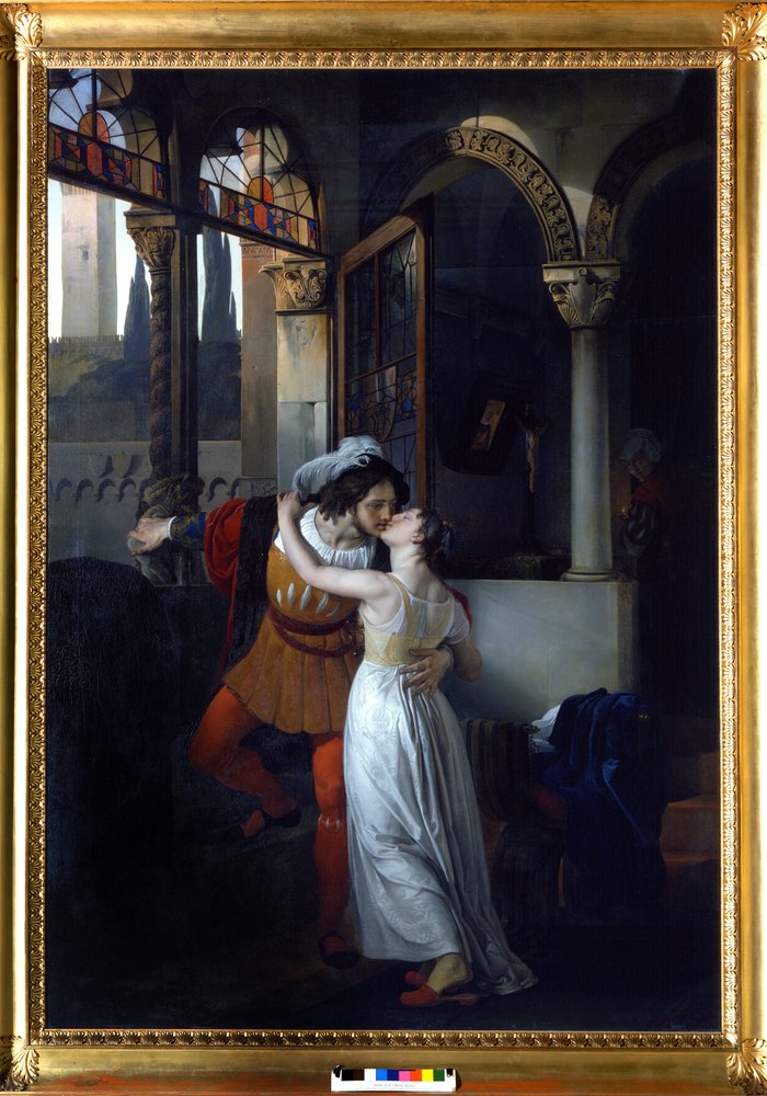 The last kiss of "Juliet and Romeo" by Shakespeare by Francesco Hayez