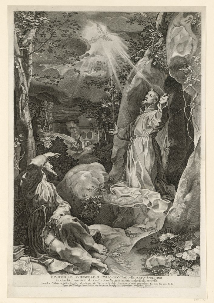 The Stigmatization of Saint Francis by Francesco Villamena