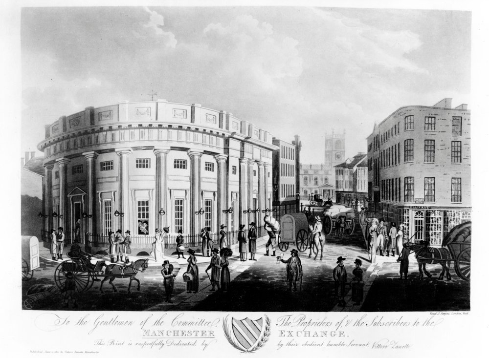 The Manchester Exchange, 1810 by Francis James Sarjent
