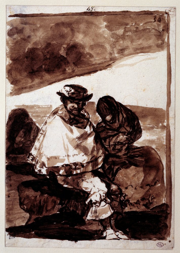 The date. Drawing by Francisco De Goya by Francisco de Goya