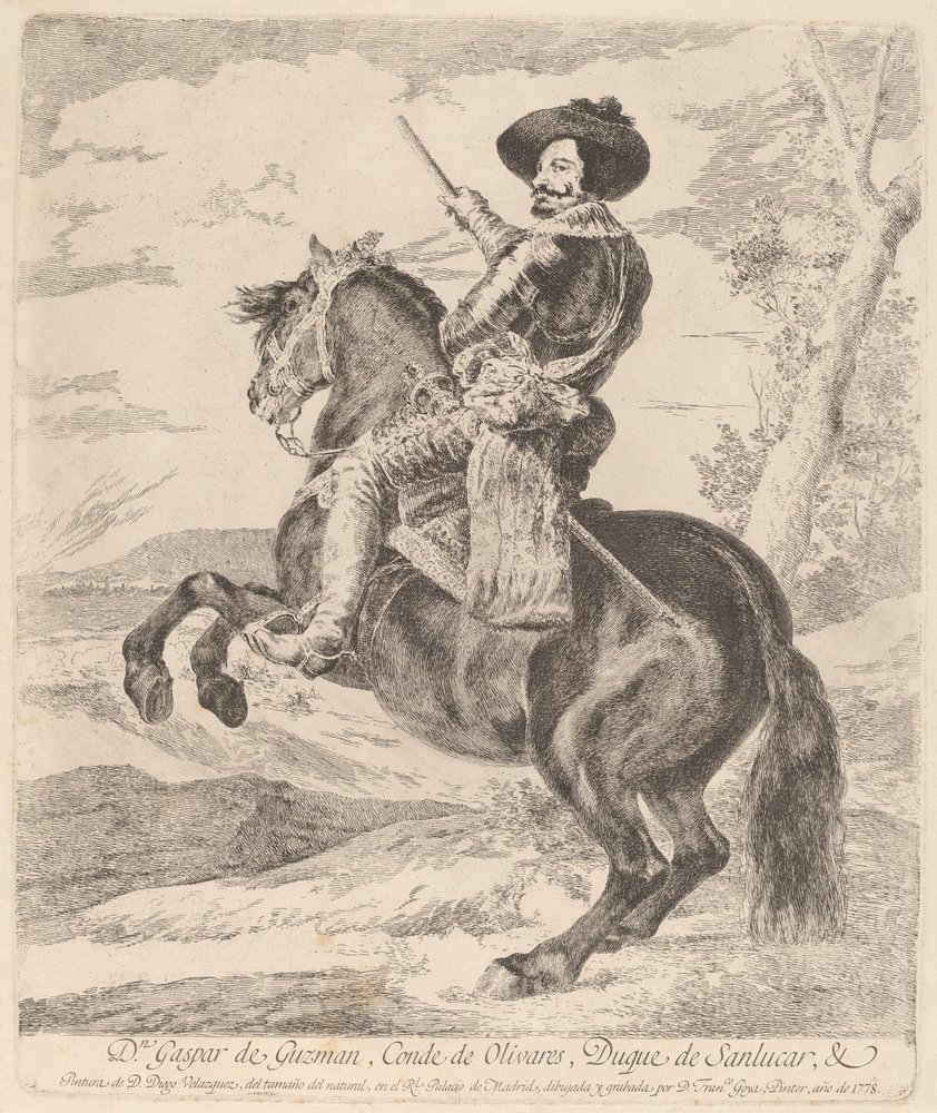Gaspar de Guzman, Count-Duke of Olivares by Francisco de Goya after Diego Velázquez