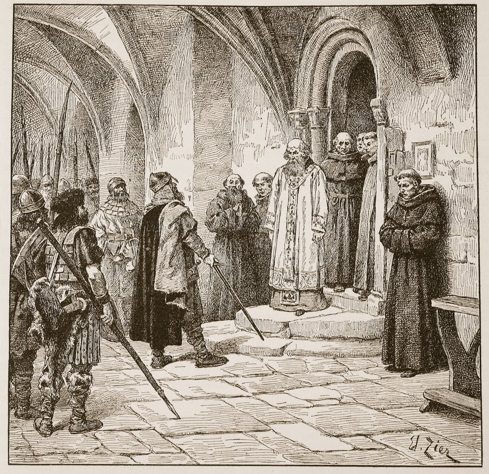 Swein Demanding Ransom, Illustration from 'The Church of England: A ...