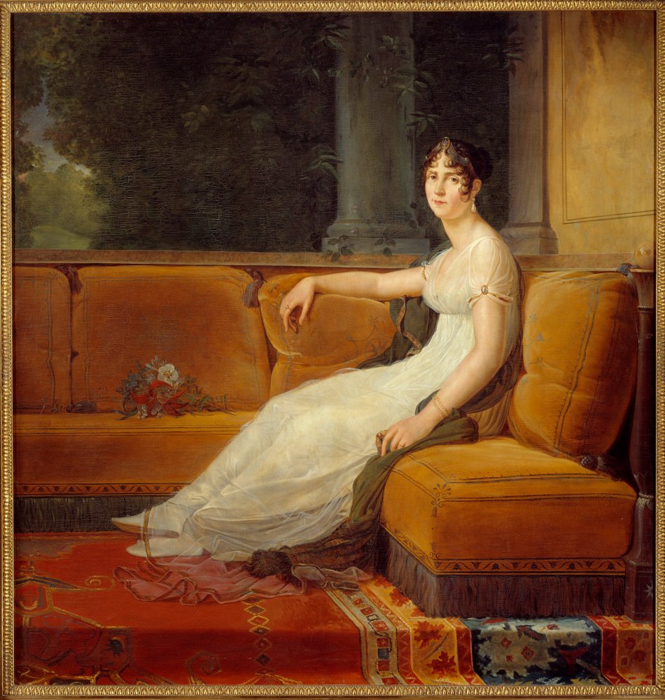 Portrait of Empress Joséphine de Beauharnais (1763-1814) in her Salon at Malmaison. Painting by François Gérard (1770-1837), 1801. Sun. 1,71x1,64 m. Malmaison, Musée du Château - Full-length portrait of Empress Joséphine de Beauharnais (1763-1814) in t by Baron François Pascal Simon Gérard