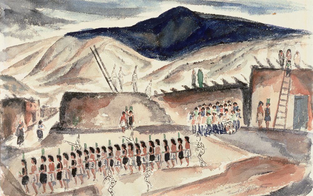 Green Corn Dance, Santa Domingo, N.M., prior to 1932 by Frank Applegate