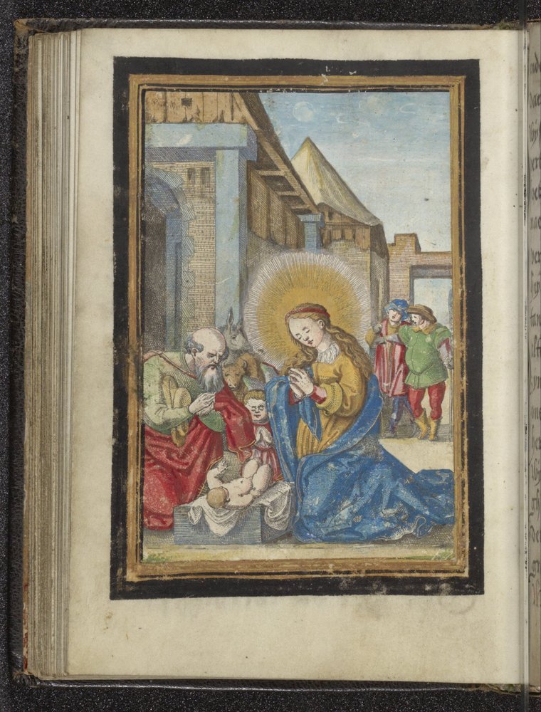 Adoration by Joseph and Mary by Frans Crabbe van Espleghem