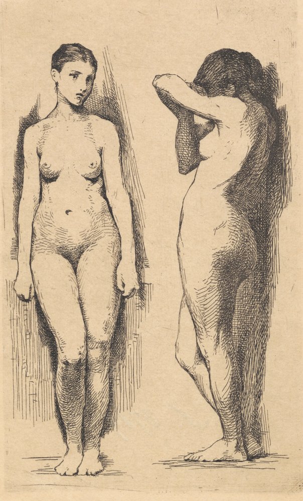 Trial plate: Two nude women by Frans Schwartz