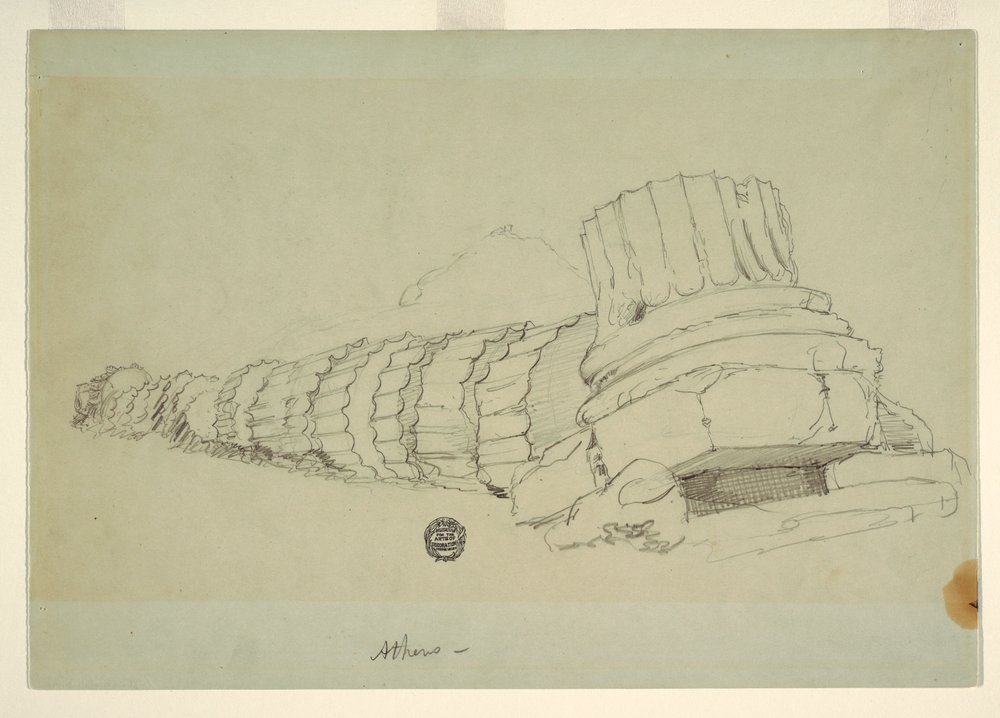 Fallen Column of the Temple of Olympian Zeus, Athens, April 1869