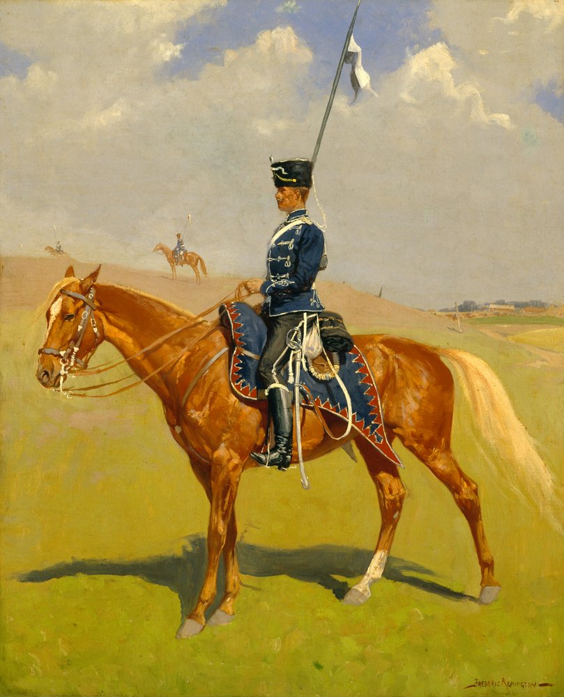 The Hussar (Private of the Hussars: A German Hussar), 1892-93 by Frederic Remington