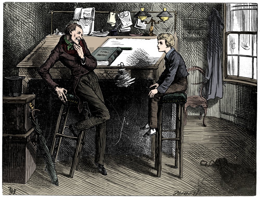 David Copperfield and Uriah Heep by Frederick Barnard