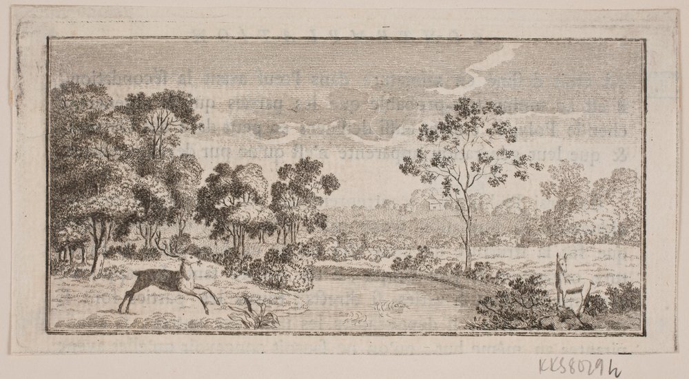 Landscape with Deer by Frederik Ludvig  Bradt