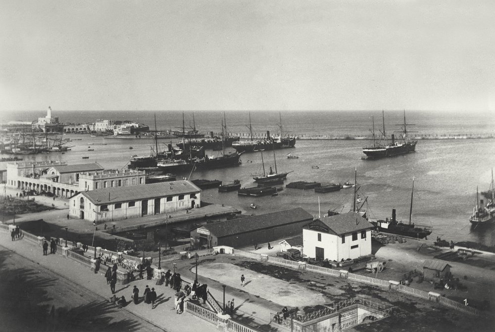 The Seaport of Algiers, 20th April 1886 by French Photographer