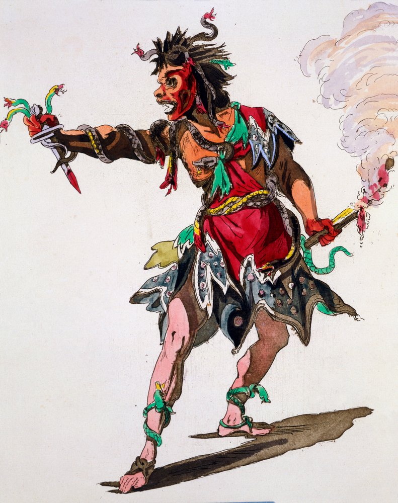 Costume Design for A Fury by French School: Fine art print