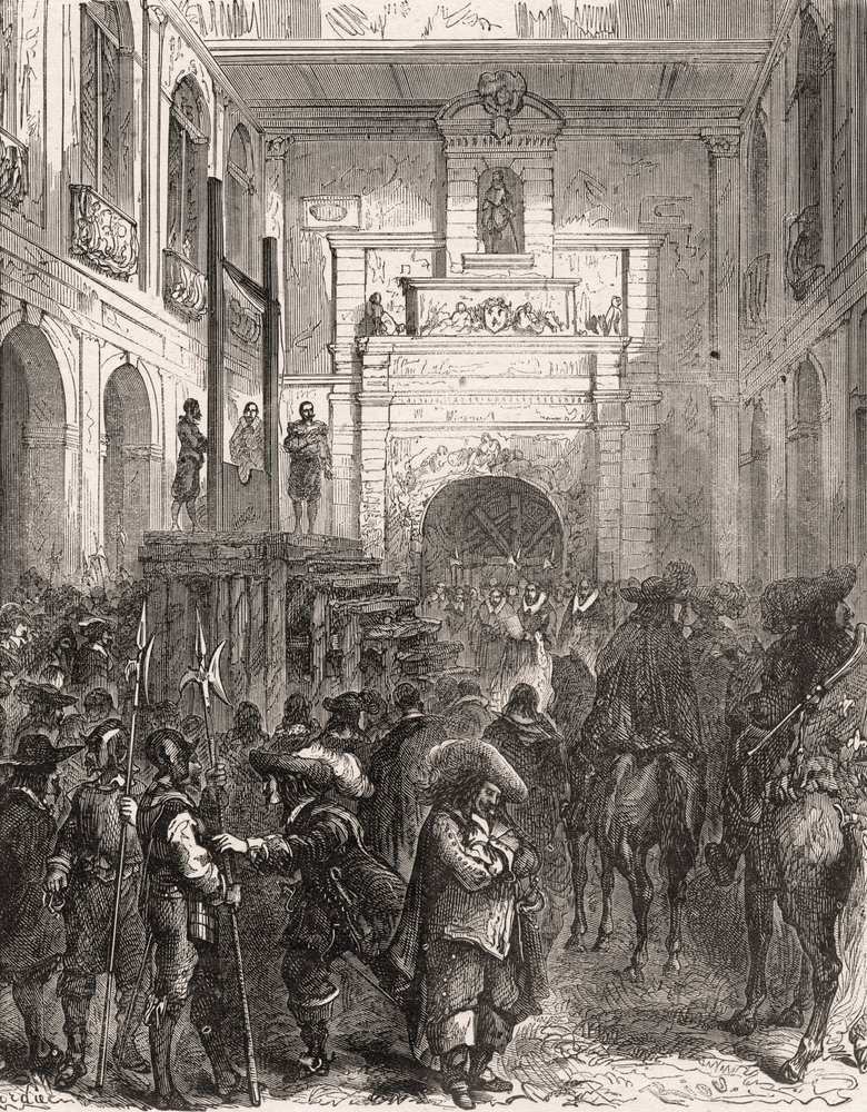 Execution of Marshal Henri II of Montmorency (1595-1632) in Toulouse in 1632. Engraving in 