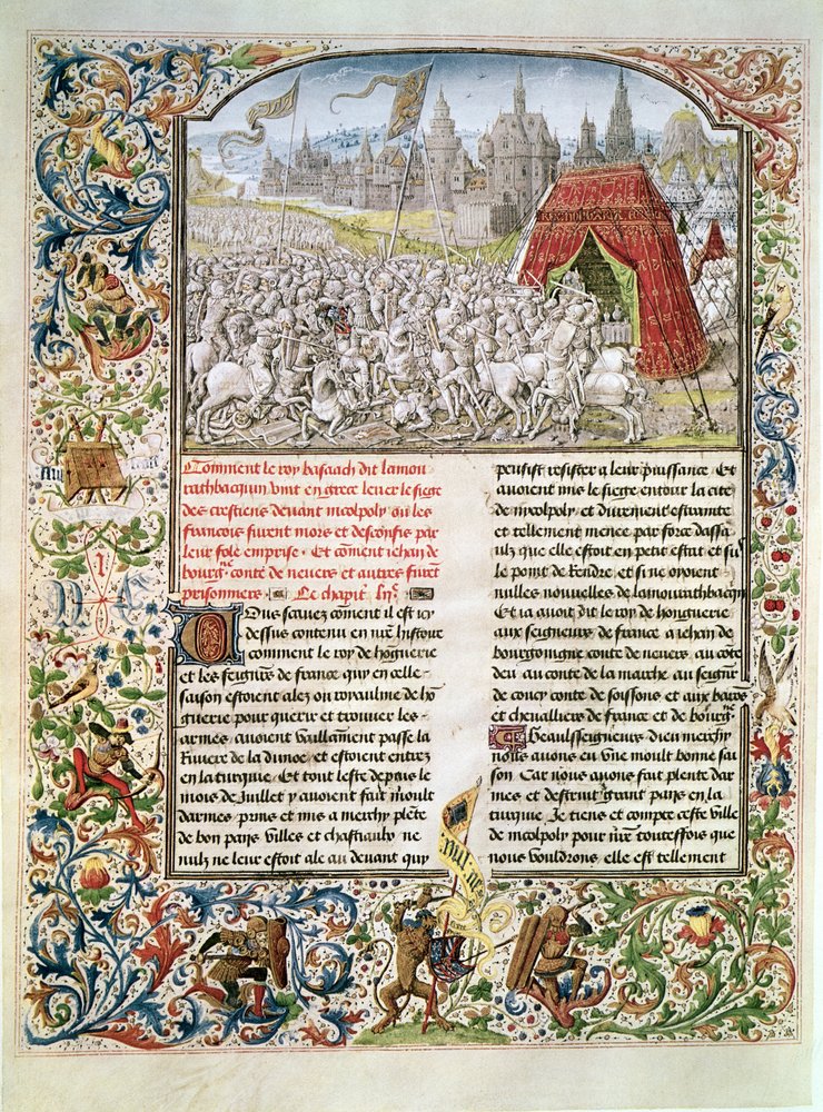 Battle of Nicopolis in 1396, Facsimile of the Breslau Manuscript, from ...