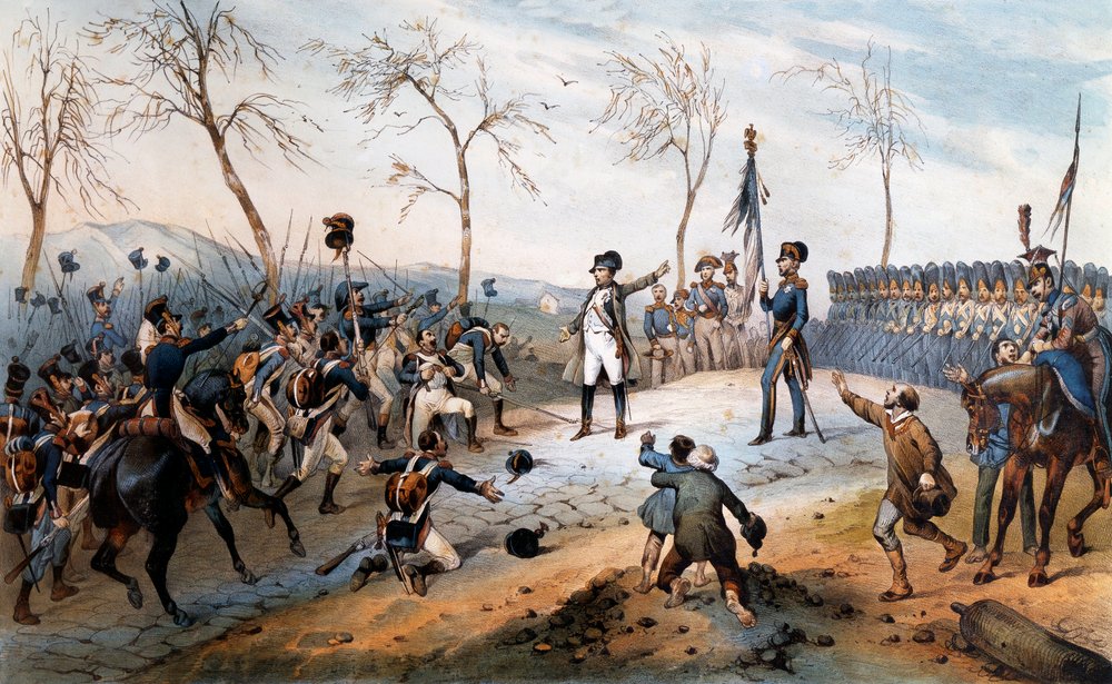 One hundred days 'Napoleon Bonaparte returning from exile on the