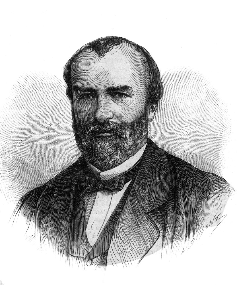 Portrait of François-Saturnin-Léonide Babaud-Laribière (1819-1873), French politician and freemason - engraving of 1870 by French School