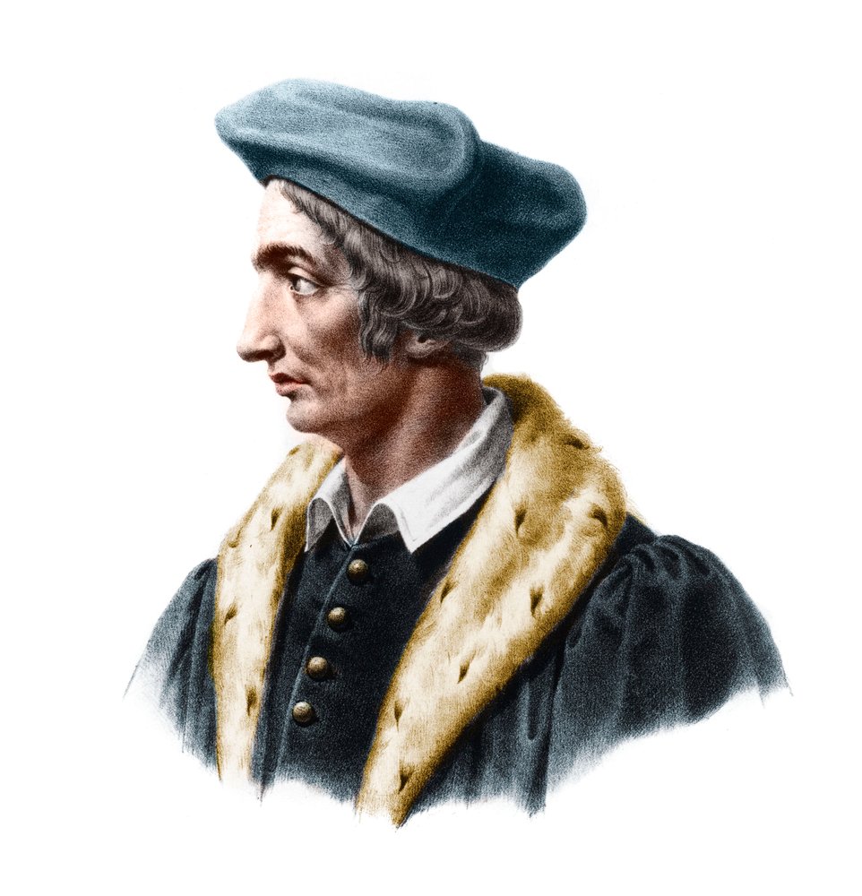 Portrait of Jean Fernel by French School: Fine art print