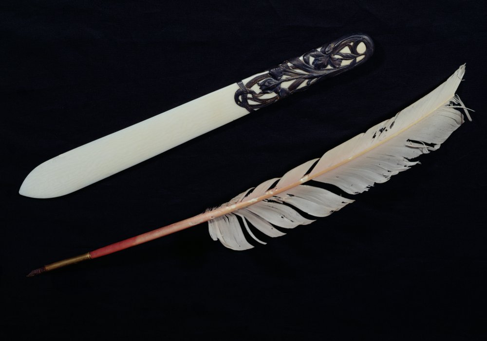 Quill pen and paper knife belonging to Claude Monet, 19th-20th century by French School