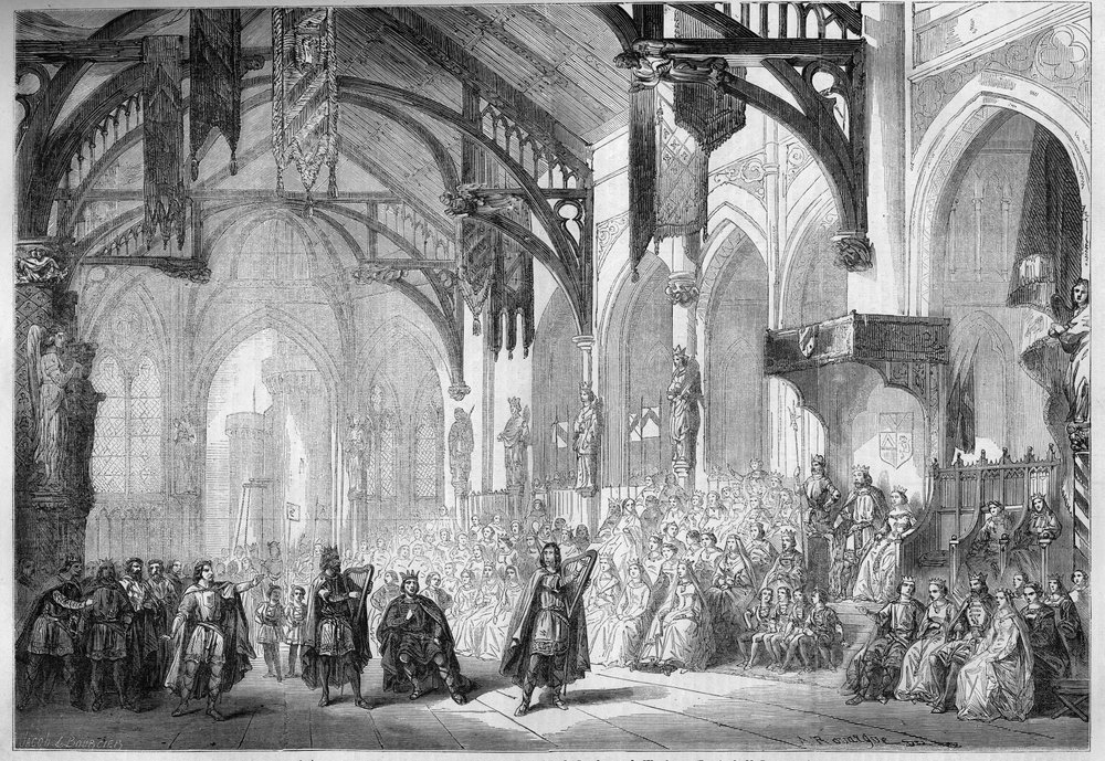 Representation of an opera: Landgrave Palace in Wartburg (Scenography ...