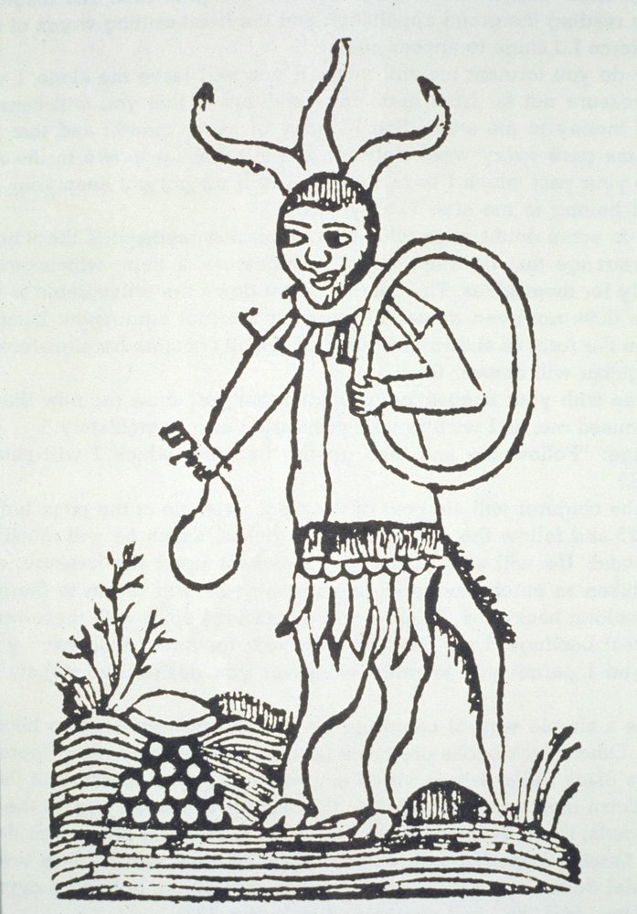 The Devil pointing out Hidden Treasures, copy of an illustration from ...