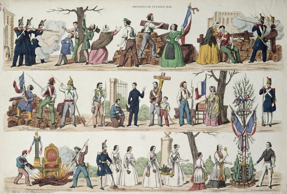 The Events of February 1848 by French School