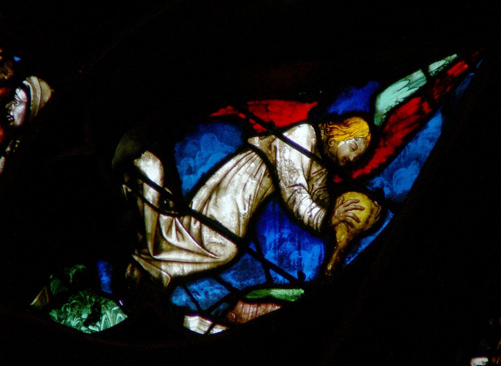 The West Rose Window Depicting a Scene from the Book of Revelation ...