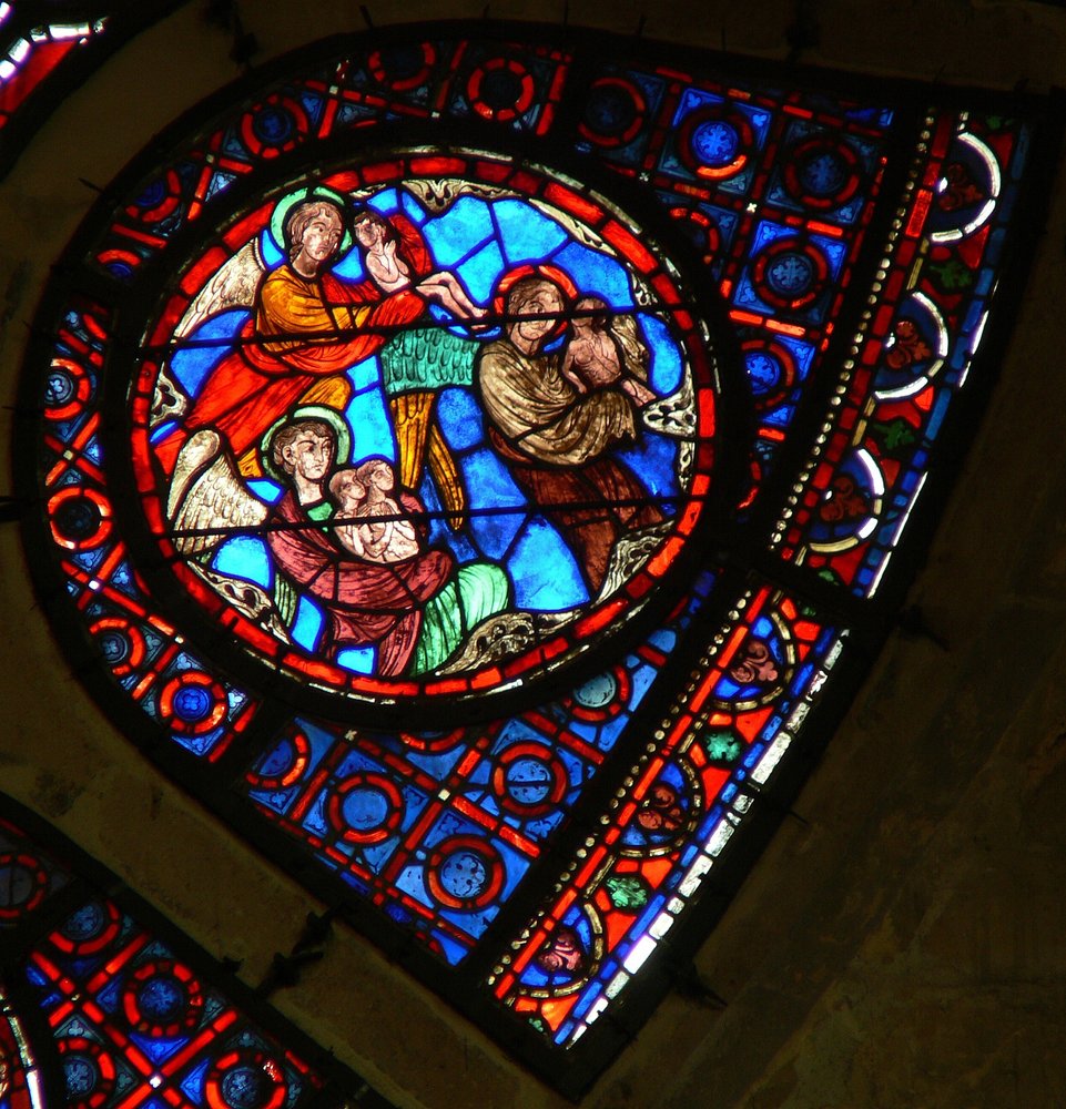 Scene from the Last Judgement: Souls Rising and Being Taken to Heaven