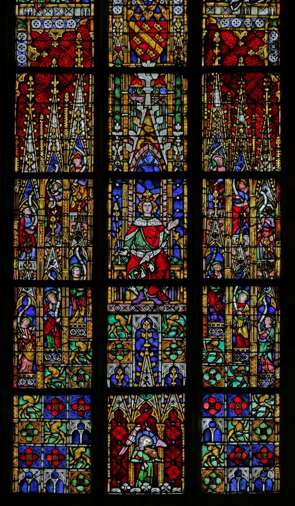 Window depicting King Solomon enthroned by French School