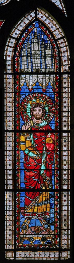 Window depicting Louis the Fair by French School
