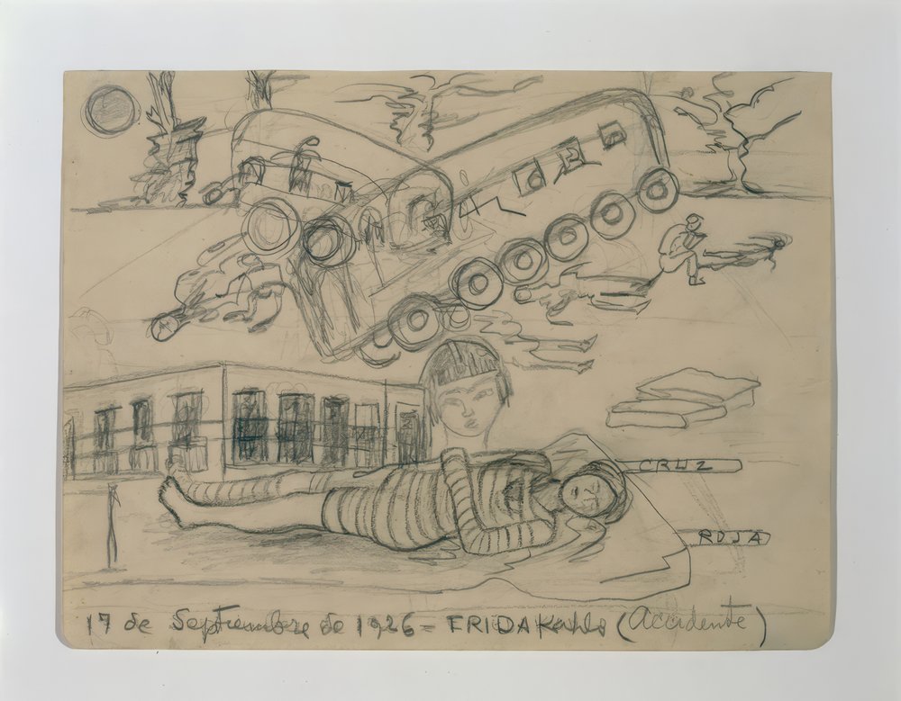 The Accident by Frida Kahlo: High-quality fine art print