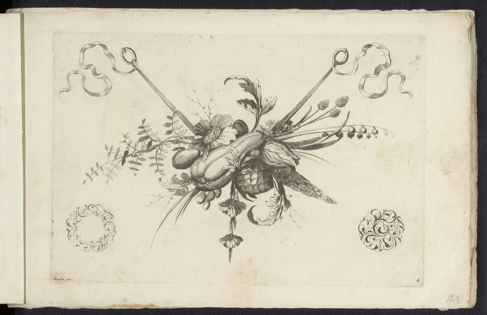Festoon with Flowers, Leaves and Fruits