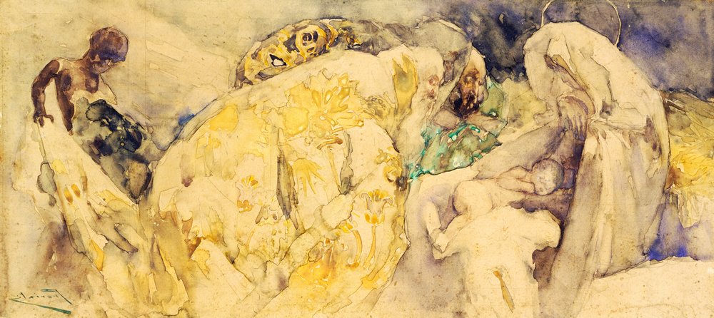 Adoration of the Magi by Gaetano Previati: Fine art print